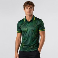 26/27 Jersey Polo Sepak Bola Hijau Kustom, Seragam Sepak Bola Cetak Sublimasi 100% Poliester