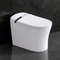 Toilette intelligente moderne en céramique à poser au sol avec bidet intégré, siège chauffant, désodorisation automatique, télécommande et drainage en P/S