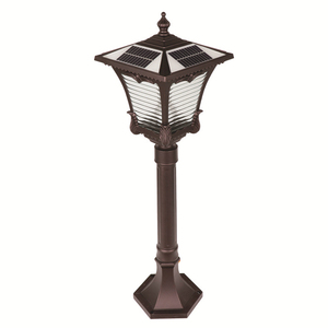 Lampadaire de cour LED étanche IP65 européen Lampe de pelouse de jardin en verre pressé simple et moderne en aluminium - Product Image 1