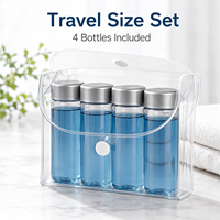 Sac d'emballage transparent en EVA avec bouton-pression, pochette pour flacon cosmétique, sac de toilette étanche pour voyage, sac cadeau, vente en gros, personnalisable