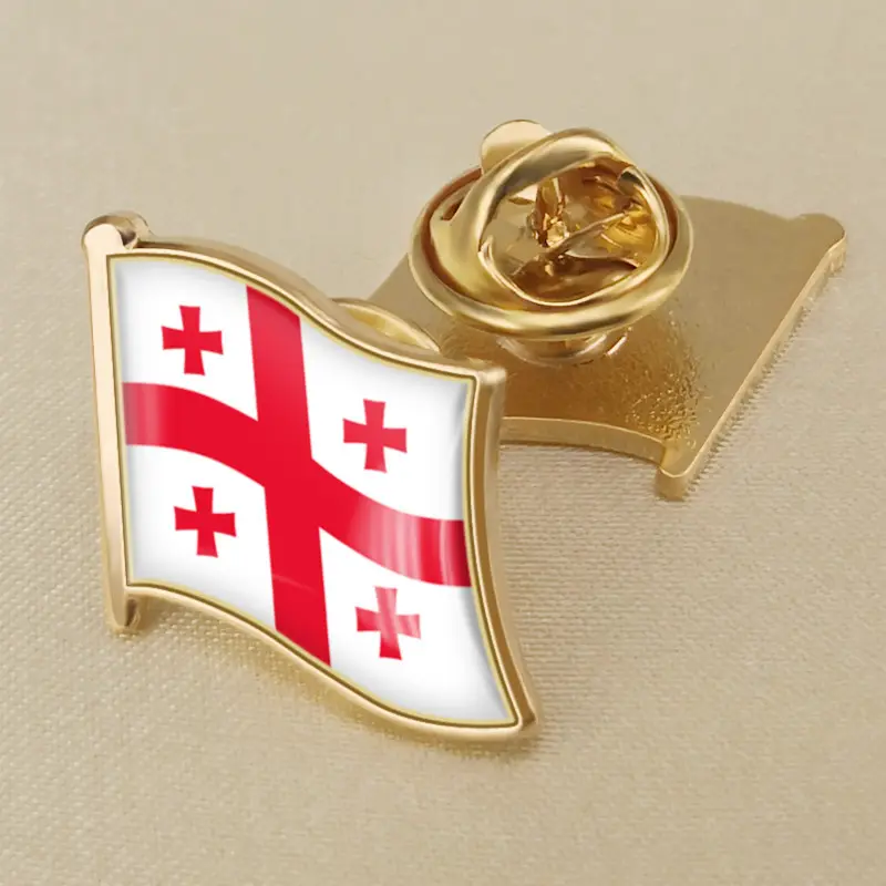 Georgia Country Flag Enamel Pin Badge 