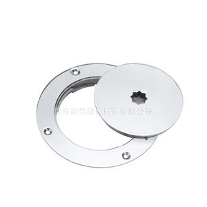 316 Stainless Steel Hand-Operated Large Circular Inspection Hatch Cover Plum Blossom Pattern Manhole Deck <b>Marine</b> <b>Hardware</b> <b>Marine</b> - Product Image 1