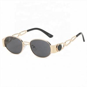 2021 New Custom Logo Fashion Small Frame Punk <b>Sunglasses</b> Shades UV400 Metal Steampunk <b>Sunglasses</b> for Men Women - Product Image 2