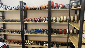 6/8/10in 150mm 200mm 250mm 440lb Blau Luftgefülltes elastisches Gummi rad Pneumatisches festes Einzel rollen rad - Product Image 6