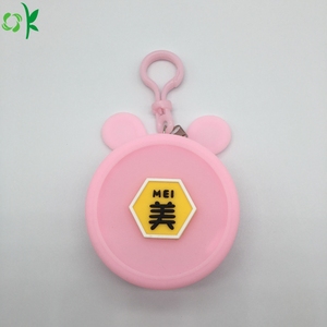 OKSILICONE Cute <b>Mini</b> Silicone Zipper Handbag Reusable for Girls Kids With Custom Character Silicone Rubber <b>Backpack</b> Coin Purse - Product Image 2