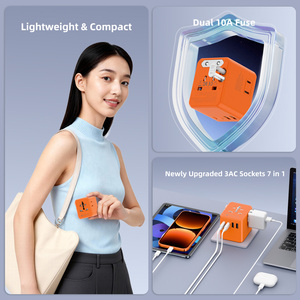 Adaptador de Viaje Universal Wontravel de 17W con 3 Tomas de Corriente AC (Reino Unido) a Todo el Mundo, con 2 Puertos USB C y 2 Puertos USB A - Product Image 2