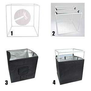 Paneles LED Dobles Plegables, Caja de Luz Portátil para Fotografía y Video, Kit de Estudio de Iluminación, Caja de Luz con Difusor <span class=keywords><strong>Emart</strong></span>, Softbox - Product Image 4