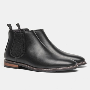 Vente directe d'usine Bottes <span class=keywords><strong>Chelsea</strong></span> pour hommes en cuir PU Mode tendance Bande élastique Classique Bottes Prix bas - Product Image 6