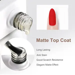 Gelsky Smooth Matte Top Coat UV Nail Glue Polish Top Coat Stain Resist Top Coat Gel Polish