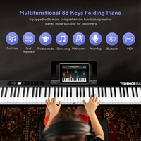 Clavier de piano moderne X88d à 88 touches avec écran LCD et fonction d'enregistrement pour les services religieux, la formation et les instruments de musique