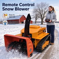 Souffleuse à neige télécommandée à essence, économique, à chenilles en caoutchouc, de fabrication chinoise, pour l'élimination de la neige en hiver, avec démarrage électrique