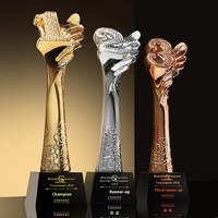 Trophée sur mesure 123e prix haut de gamme entreprise entreprise compétition Souvenirs créatif or argent cuivre Plaques