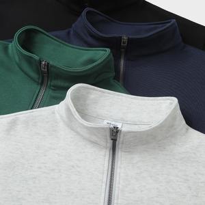 Sudadera de hombre New Wave con media cremallera, corte regular, para ocio, con diseño de cremallera con etiqueta - Product Image 1