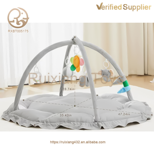 Tapis d'éveil 5-en-1 pour bébé avec <span class=keywords><strong>coussin</strong></span> confortable épais et grand format, centre d'activités pour le temps sur le ventre et jouets sensoriels – Fournisseur direct usine - Product Image 3