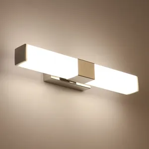 Seberapa Terang IP20 10W Lampu Cermin Krom, Lampu Cermin LED Baja Tahan Karat untuk Kamar Tidur Kamar Mandi Makeup Hotel