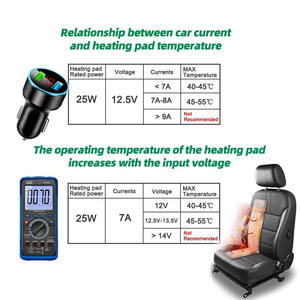 Chauffe-siège <span class=keywords><strong>de</strong></span> voiture professionnel 12V universel, coussin chauffant en alliage à 3 températures pour taxis et véhicules <span class=keywords><strong>de</strong></span> flotte - Product Image 6
