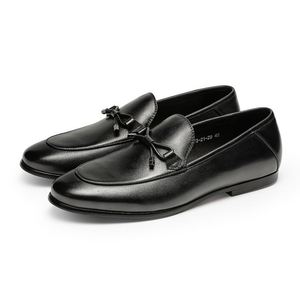 Mocasines de Cuero Hechos a Mano para Hombre, Zapatos Casuales y de Negocios Cómodos, Personalizados, Sin Cordones, Transpirables e Impermeables, que Aumentan la Altura - Product Image 4