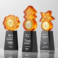 Trophée en cristal en bois personnalisé de haute qualité Prix de production Souvenir Honor Plaques en bois vierges de luxe