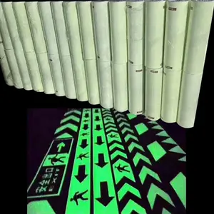 Hohe helle photolumineszierende fluoreszierend leuchtenden pvc band film/glow in the dark pvc dekoration aufkleber