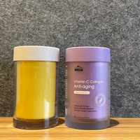 RTCO Bouteilles personnalisées en PETG de qualité alimentaire à double compartiment, 150 ml (5 oz), transparentes avec capsules givrées, pour 30, 60 ou 90 capsules de suppléments ou de bonbons gélifiés