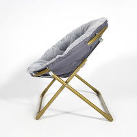 Silla de Luna de Metal personalizable directa de fábrica, diseño moderno, descanso para el almuerzo, sillón reclinable, balcón plegable, sofá perezoso para muebles para el hogar