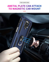 Untuk Xiaomi Redmi Note 9S 9T 9 Pro Max Case Shockproof Armor Stand Pemegang Mobil Cincin untuk Redmi Note 10 4G 10S Penutup Belakang