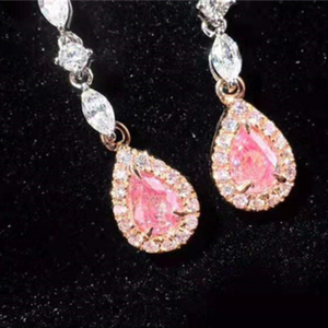 Boucles <span class=keywords><strong>d</strong></span>'oreilles tendance en <span class=keywords><strong>or</strong></span>/argent 18 carats, nouveau design, avec <span class=keywords><strong>diamant</strong></span> rose naturel de 0,34 ct, pour mariages, en <span class=keywords><strong>or</strong></span> blanc - Product Image 3