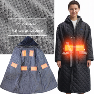 Custom ODM&amp;OEM Luxury Fancy Hooded Power Bank Bath Heated Robe Women USB <strong>Bathrobe</strong> - Product Image 1