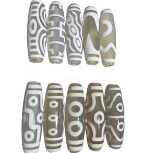 ลูกปัดดีซีลายเสือขาวหิมะ เกรด 38 มม. ลายไม่จำกัด ลายเก้าตา หลายลวดลาย ทำจากอาเกต สไตล์จีนโบราณ สำหรับเสริมฮวงจุ้ย - Product Image 5