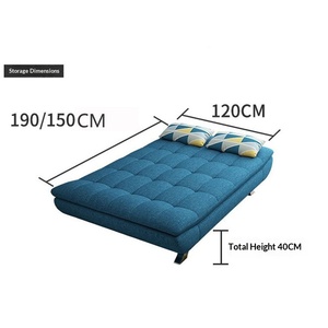 Sofá Cama Plegable Multifuncional, Moderno, para Sala de Estar, con Estructura de Madera y Lino de Algodón, Desmontable para Tres Personas, Ideal para Apartamentos Pequeños - Product Image 6
