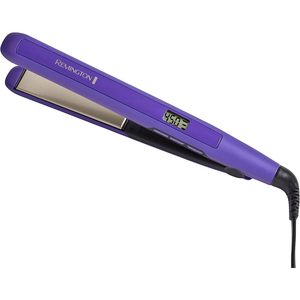 Plancha <span class=keywords><strong>de</strong></span> Pelo <span class=keywords><strong>Remington</strong></span> <span class=keywords><strong>de</strong></span> 1 Pulgada, Plancha <span class=keywords><strong>de</strong></span> Cerámica y Titanio, Color Morado, 450 °F, Pantalla Digital - Product Image 1
