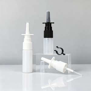 Flacons pulvérisateurs nasaux en HDPE blanc, fabriqués en plastique HDPE épaissi, type à presser, étanches, avec buse à fine brume, idéaux pour - Product Image 5