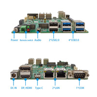 Carte mère de haute qualité Intel N100 Quad Core DDR4 Max 16 Go M.2 SATA 2LAN 6USB Type C Triple écran Win10 11 Linux intégré