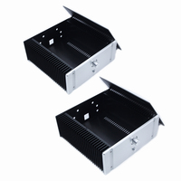 Boîtier d'amplificateur en aluminium de classe Hifi DIY, boîtier haut de gamme pour amplificateur avec dissipateur de chaleur, dissipation thermique efficace personnalisée