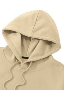 Novedad Otoño/Invierno 2026, Sudadera con Capucha de Forro Polar para Hombre, Estilo Europeo Americano, 100% Algodón, Teñido Liso, Transpirable y Ecológico - Product Image 2