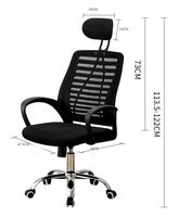 Chaise de bureau pivotante à dossier haut avec appui-tête confortable, chaise de conférence pour personnel de bureau à domicile, chaise d'étudiant pour dortoir