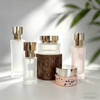 Flacon pompe en verre givré doré 30ml 120ml pour emballage cosmétique – Idéal pour lotions, sprays, crèmes, toniques et sérums