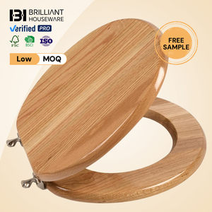 BH personalizzabile formato bambù nero in legno coprisedile per Hotel di lusso ospedale bagno commerciale progetto - Product Image 1