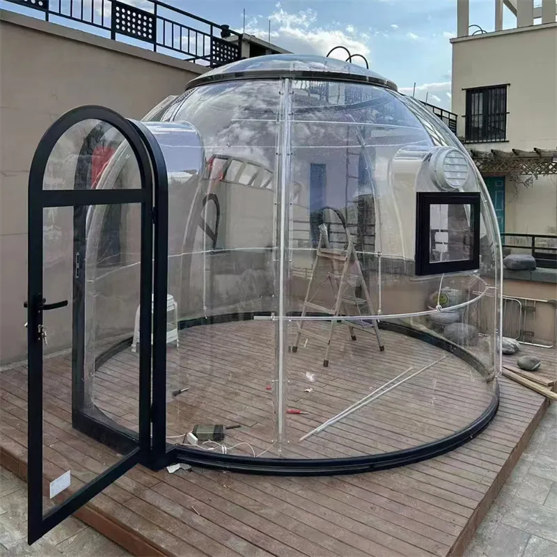 Full House Outdoor Ver Através Bubble Tent Limpar Igloo Melhor Geodésico Dome House