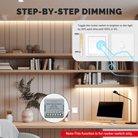 Módulo de Atenuación Inteligente Moes 1/2 Gang Tuya Zigbee, Tamaño Mini 2x100W, Compatible con Alexa y Google Home, Atenuación Escalonada