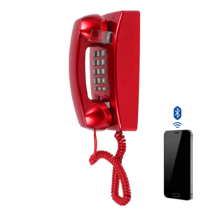 <span class=keywords><strong>Téléphone</strong></span> <span class=keywords><strong>fixe</strong></span> <span class=keywords><strong>Bluetooth</strong></span> rétro avec fonction mains libres pour les systèmes Android et iOS, fonction d'assistant vocal - Product Image 2