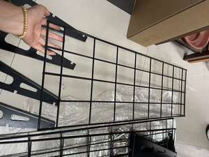 2x4 ft כבד חובה אחסון צף קיר מתלה מוסך מדפים 400 ק "ג קיבולת טעינה <span class=keywords><strong>2</strong></span> מדפים לערימה מדפים שחורים - Product Image 5