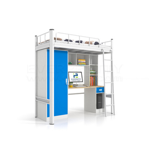 Giường Tầng Đơn Bằng Kim Loại Phong Cách Phổ Biến Với Bàn Làm Việc Bên Dưới Và Giường Sinh Viên Đại Học Bàn Học Trong Khuôn Viên Trường - Product Image 5