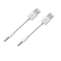 Chargeur Yitkor avec prise jack 3,5 mm pour iPod Shuffle 3ème, 4ème, 5ème, 6ème et 7ème génération / Câble USB compatible pour chargeur d'iPod Shuffle