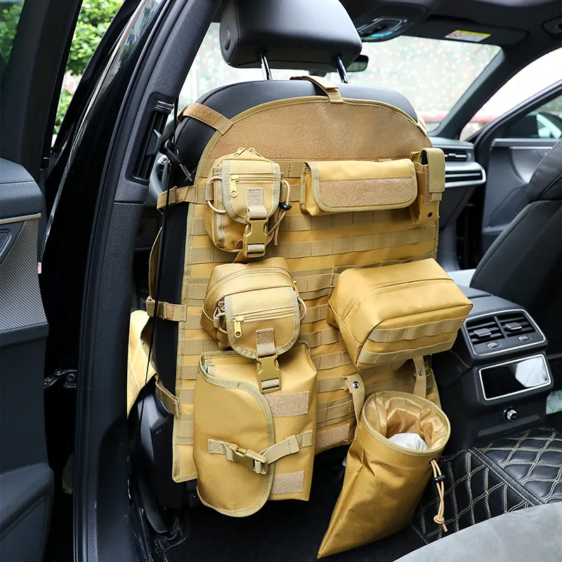 Molle-organizador táctico para asiento trasero de coche, organizador Protector de vehículo