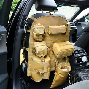 Molle-organizador táctico para asiento trasero de coche, organizador Protector de vehículo