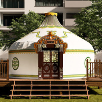 Yurta Mongola de Doble Capa para las Cuatro Estaciones, Tipo Campana, PVC >3000mm, Impermeable, Resistente al Viento, Resistente a Desgarros, Resistente a los Rayos UV, 9-30m