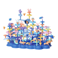 Ensembles de construction en plastique bricolage pour enfants Puzzle préscolaire créatif STEM fleur jardin brique blocs de construction océan bloc de construction