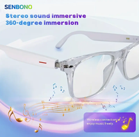 Lunettes intelligentes SENBONO E13-C, appels mains libres, musique, écouteurs, lunettes anti-lumière bleue, lunettes intelligentes sans fil BT, commande vocale