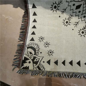 Trung Quốc Nhà cung cấp Bohemian chăn Boho ném tùy chỉnh Jacquard tấm thảm chăn ném dệt tấm Thảm bông ném chăn - Product Image 5